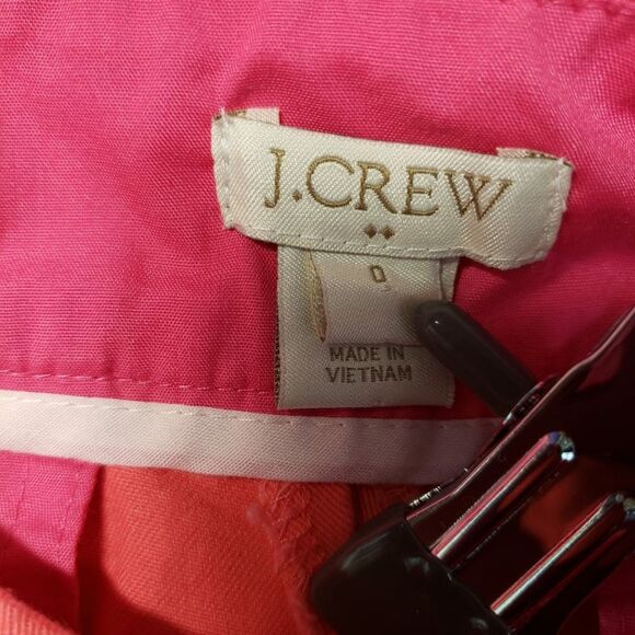 J. CREW womens 0 pink shorts with embroidered palms - Picture 2 of 4